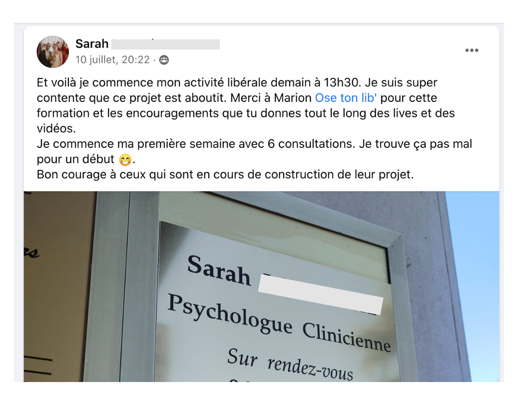 Témoignage Ose ton Lib Sarah L.